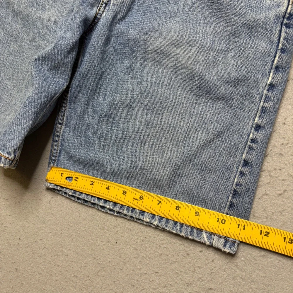 Levi's 550 Denim Shorts Mens 32 Blue Relaxed Fit Y2K Distressed Light Wash